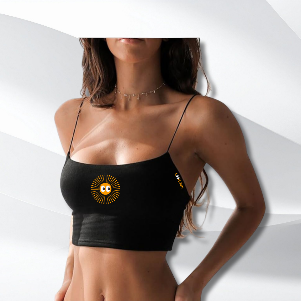 L๐K Sun Spaghetti Strap Crop Tank