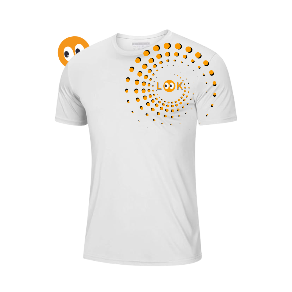 L👀K Tees Spiral White